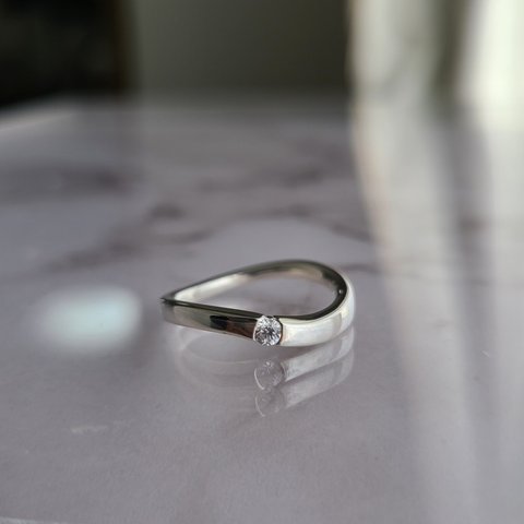 Wave CZstone RING / SV925 ≪送料無料≫ KY-010R