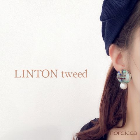 【earring】LINTON TWEED♢botanical