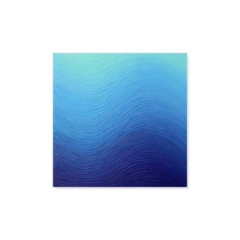 【人気シリーズ】オーダーメイド - 絵画 青色 グラデーション（M-#5）