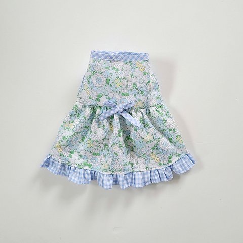 ◆犬服◆Petite fleurシャツワンピース(Pastel blue)