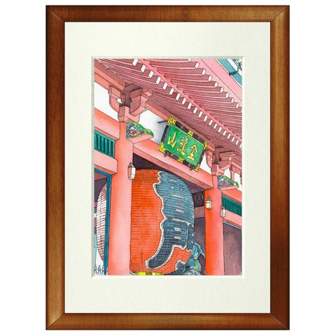 世界で1枚の絵　水彩画原画「浅草寺」