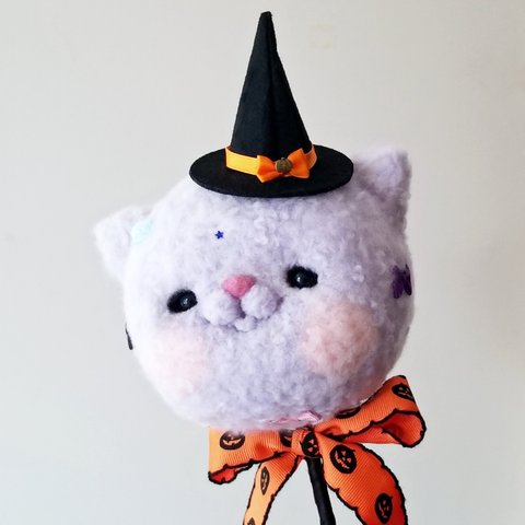 ❁もふこけにゃんころ(ブルーベリークリームもこもこ)❁ ～ふわモコわたあめ(ハロウィンにゃんころ)version～  