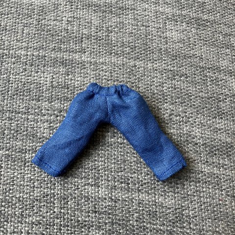 オビツ11 上質な麻のパンツ　blue