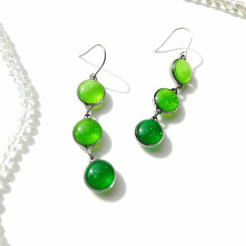 【green cordial】　ピアス/イヤリング　金属アレルギー対応　