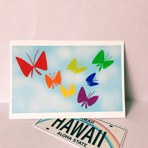 butterfly  ﾎﾟｽﾄｶｰﾄﾞ2枚ｾｯﾄ