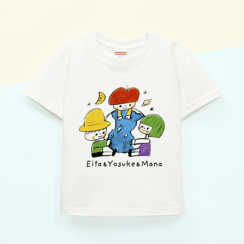 Kids 名入れＴシャツ（peaceくん）