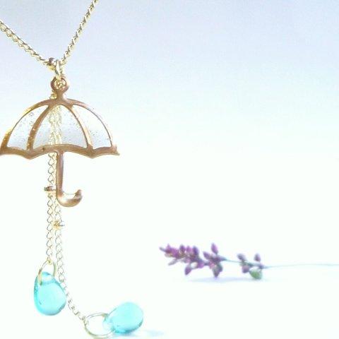 再）☂UMBRELLA Necklace　*Blue Drop