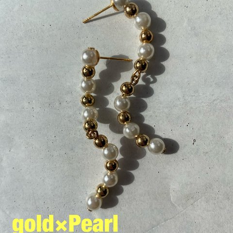 gold Pearl pierce