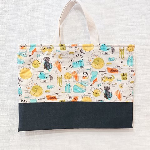 【sale】レッスンバッグ♪ねこ柄