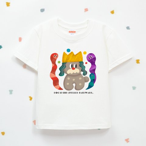 名入れ　名前入り　 キッズTシャツ（DOG IS GOD）