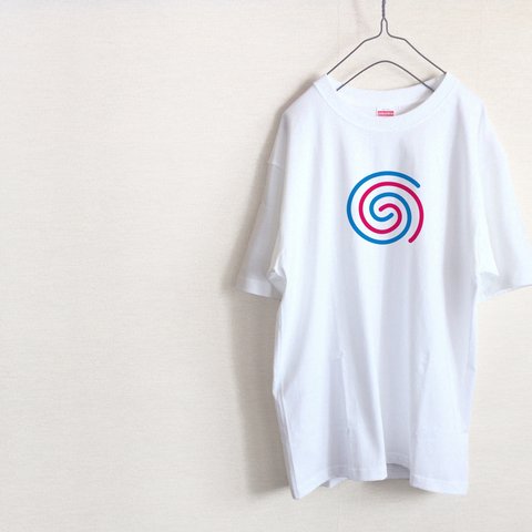 パープル　渦　メンズ・レディース　Tシャツ（ハイグレード）