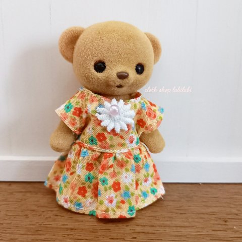 SALE 送料無料 ハニーベア 服 ハンドメイド ❁ワンピース❁