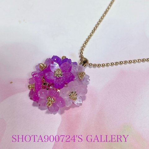 🌸［再販6］桜　ネックレス　グラデーション　#桜#minne_new  さくら　ひな祭り　お花見　デート　春