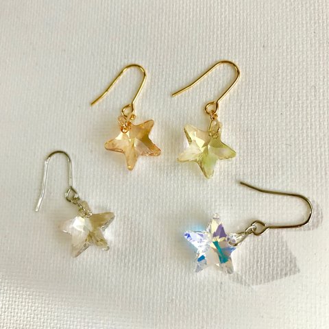 Simple star earring、pierce