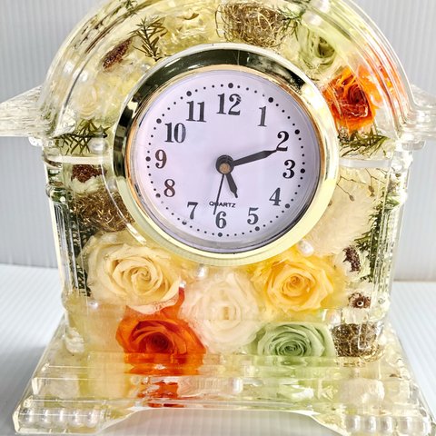 ハーバリウム  ☆美麗☆ Flower clock☆iビタミンカラー