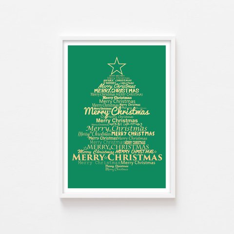 【クリスマス 飾り】クリスマスツリー アートポスター インテリア雑貨 冬 年末年始 オーダーメイド クリスマスポスター