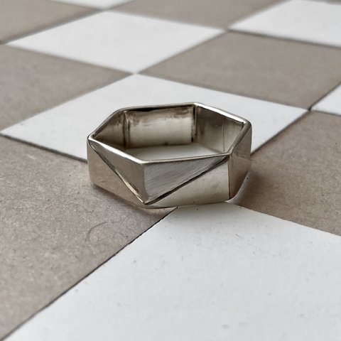 silver ring No.11『hexagon』