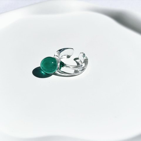 KINOMI( Eternal green/エターナルグリーン ) mini earcuff//イヤーカフ　レジン