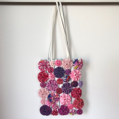  yo-yos quilt bag