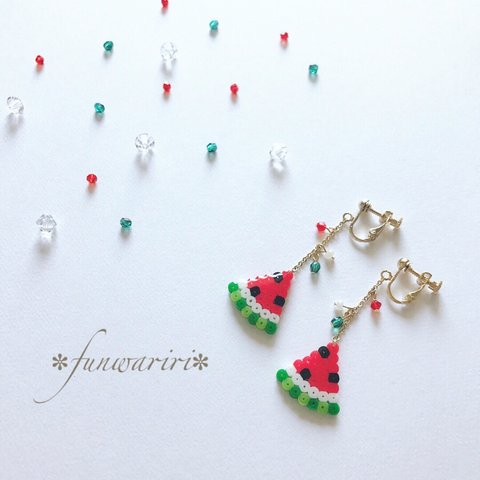 ♡SALE＊送料込♡夏のスイカのイヤリング・ピアス