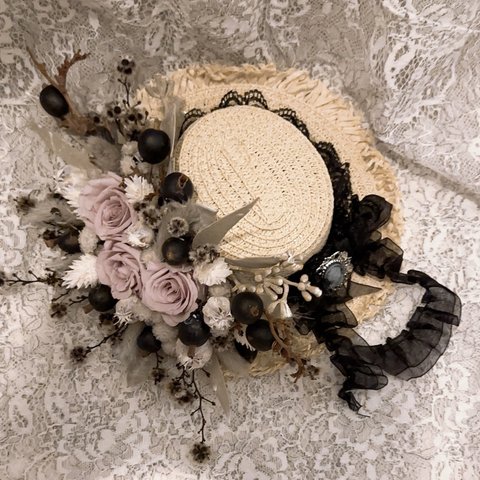 shabby chic modern麦わら帽子👒アレンジ