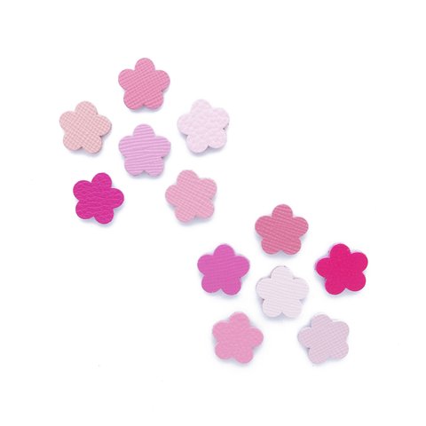 本革　５枚花（１６ｍｍ）ピンク系　６０枚セット