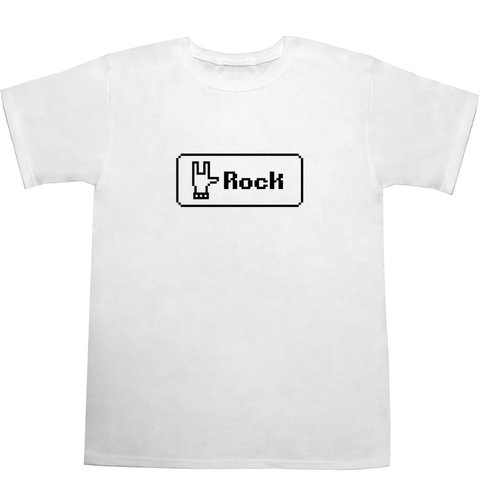 8 bit 『Rock』ボタン Tシャツ
