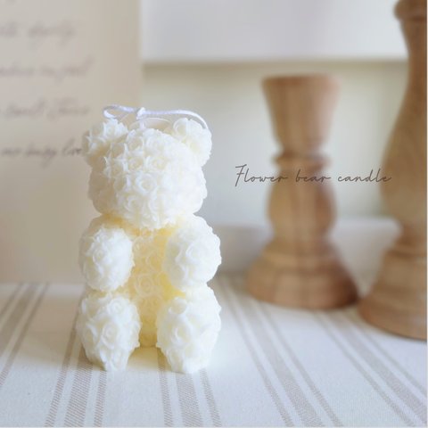 《お花のくまキャンドル🌼》〜flower Bear candle〜