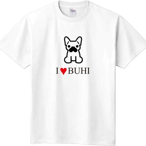I ♥ BUHI  Ｔシャツ　3色　フレンチブルドッグ　