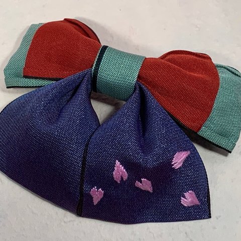 【SALE】☆大ぶりなしっかり畳ヘリのリボンバレッタ☆