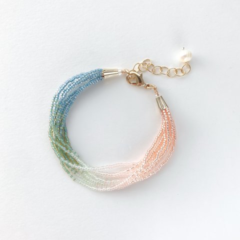 BRACELET:「春」四季 -グラデーションビーズのブレスレット-