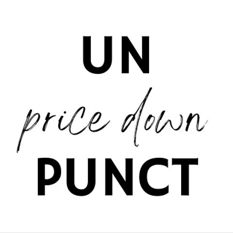 "un_punct"　for price down