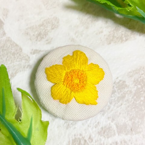 刺繍ブローチ　ヘアゴム