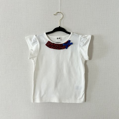 ファミリアチェックフレンチスリーブTシャツ100サイズ