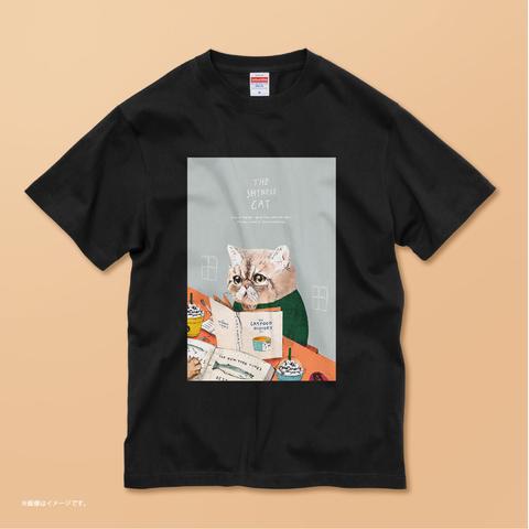 コットンTシャツ「ネコ見知りのネコ」/送料無料