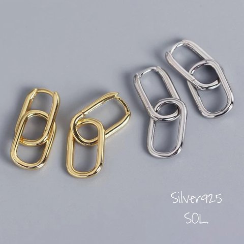 S925【2way】ミニ　スクエア　フープピアス　スクエアフープ　チェーン　チェーンピアス　小さい　小さいピアス　セレモニー　フォーマル　オフィス　結婚式　オケージョン　ミニピアス　925 クリスマス