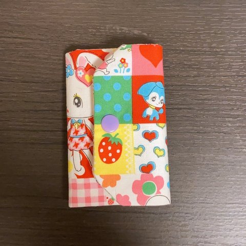 レトロポップな4連キーケース　10   小銭入れ付き　