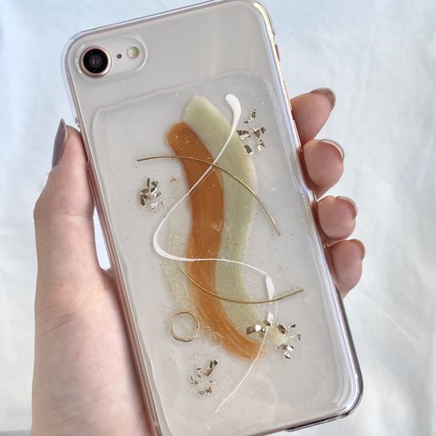 【iPhone15シリーズ対応】nuance orange スマホケース／iPhoneケース