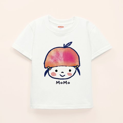 名前が入れられるＴシャツ（ちっちゃなモモちゃん）