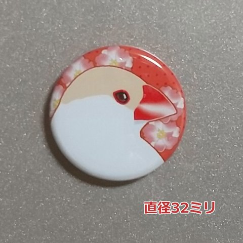 【文鳥マグネット】クリーム文鳥②