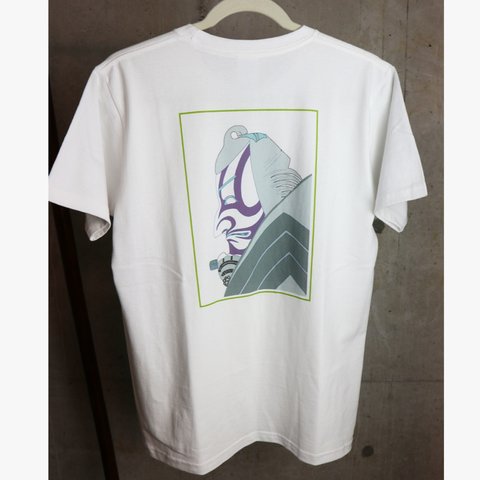 ukiyoe2020 ホワイトTシャツ　歌舞伎　市川鰕蔵の暫　