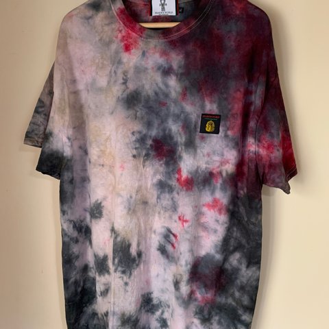 SHAREMYWORLD シェアマイワールド TIEDYE TEE タイダイ 手染め 半袖 tシャツ 【beige mix ベージュ XL-1サイズ】