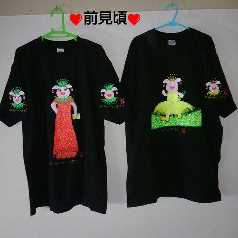 受注品10枚❤Chiko◎様のご依頼品❤手描きTシャツ(C.....様)＊トントントン子ちゃんデザイン