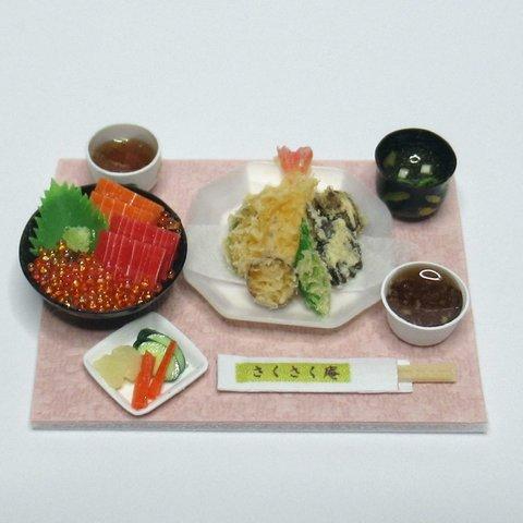 『海鮮丼セット～天ぷら～♪ 』（ミニチュアフード）a34