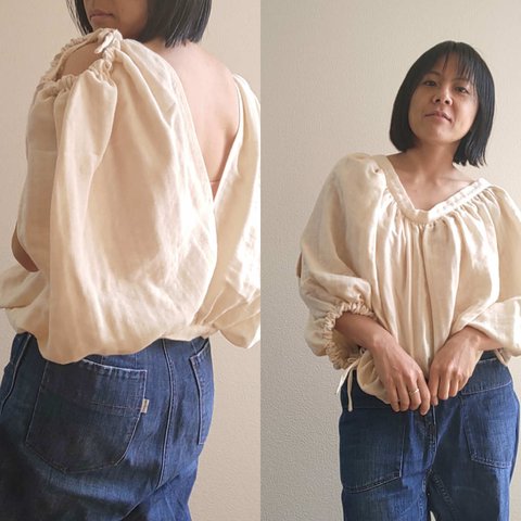 雲を纏う(まとう)服。 SU-HA MATOU topsⅡ(オーガニックコットン三重ガーゼ使用)