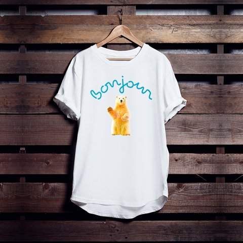 アニマルサマーTシャツ「Bonjour Bear」