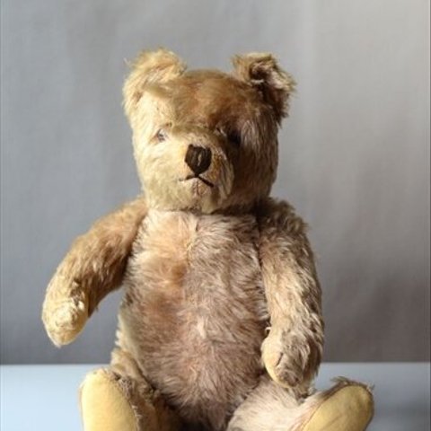 ドイツから ヴィンテージ テディベア Teddy Bear 全高37cm 手足可動式 ぬいぐるみ フィギュア アンティーク_240405 ig3867