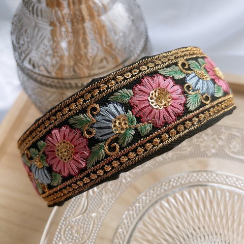 インド刺繍　カチューシャ