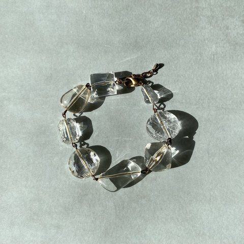 Vintage 80s retro chandelier crystal beads bracelet レトロ ヴィンテージ シャンデリア クリスタル ビーズ ブレスレット