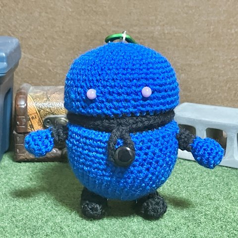 ロボット型小物入れブルー